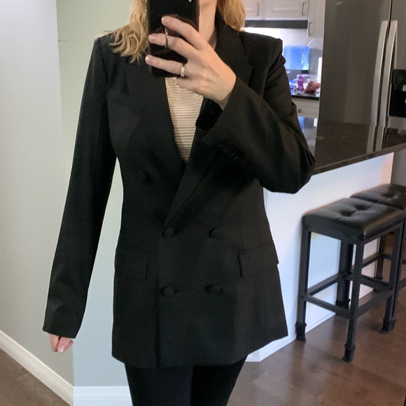 Aritzia Babaton Samuel Double-breasted Belted Blazer - Picture 1 of 6